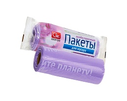 Мешки для мусора 35 л, ароматизированные, сиреневые, в рулоне 20 шт., ПНД, 12 мкм, 560х530 мм, GRIFON Полевые Цветы, 100-034 в Димитровграде