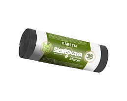 Мешки для мусора 30 л, черные, в рулоне 25 шт., ПНД, 7 мкм, 580х480 мм, SIBIRSKAYA, 101-003 S в Димитровграде