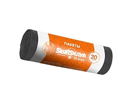 Мешки для мусора 20 л, черные, в рулоне 25 шт., ПНД, 6 мкм, 420х450 мм, SIBIRSKAYA, 101-001 S в Димитровграде