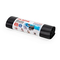 Мешки для мусора 120 л, черные, в рулоне 10 шт., ПНД, 14 мкм, 1100х700 мм, LAIMA, 601385 в Димитровграде