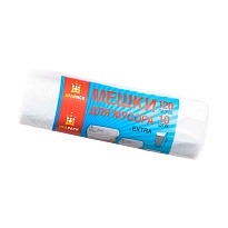 Мешки для мусора 120 л, белые, рулон 10 шт., ПНД, 12 мкм, 1100х690 мм, Эконом, МЭ2622 (МНЭ 120-10б) в Димитровграде