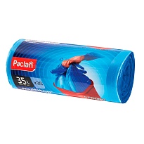 Мешки для мусора 35 л, с ушками, синие, в рулоне 30 шт., ПНД, 10,5 мкм, 640х500 мм, PACLAN Multitop, 600819 в Димитровграде