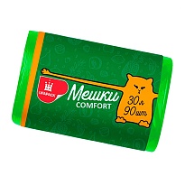 Мешки для мусора 30 л, зеленые, в рулоне 90 шт., ПНД, 6 мкм, 560х480 мм, Comfort, М4268 в Димитровграде