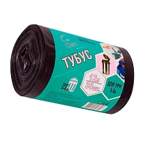 Мешки для мусора 12 л, черные, в рулоне 30 шт., ПНД, 6 мкм, 550х320 мм, Концепция Быта Tubus, 604936 в Димитровграде