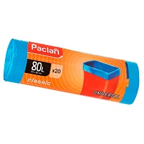 Мешки для мусора 80 л, синие, в рулоне 20 шт., ПНД, 12 мкм, 900х700 мм, PACLAN Classic, 606335 в Димитровграде